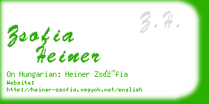 zsofia heiner business card